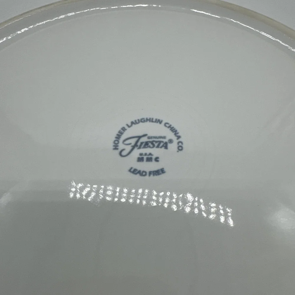 Fiesta Round Serving Tray Holiday Holly Red Ribbon Excellent First Quality New